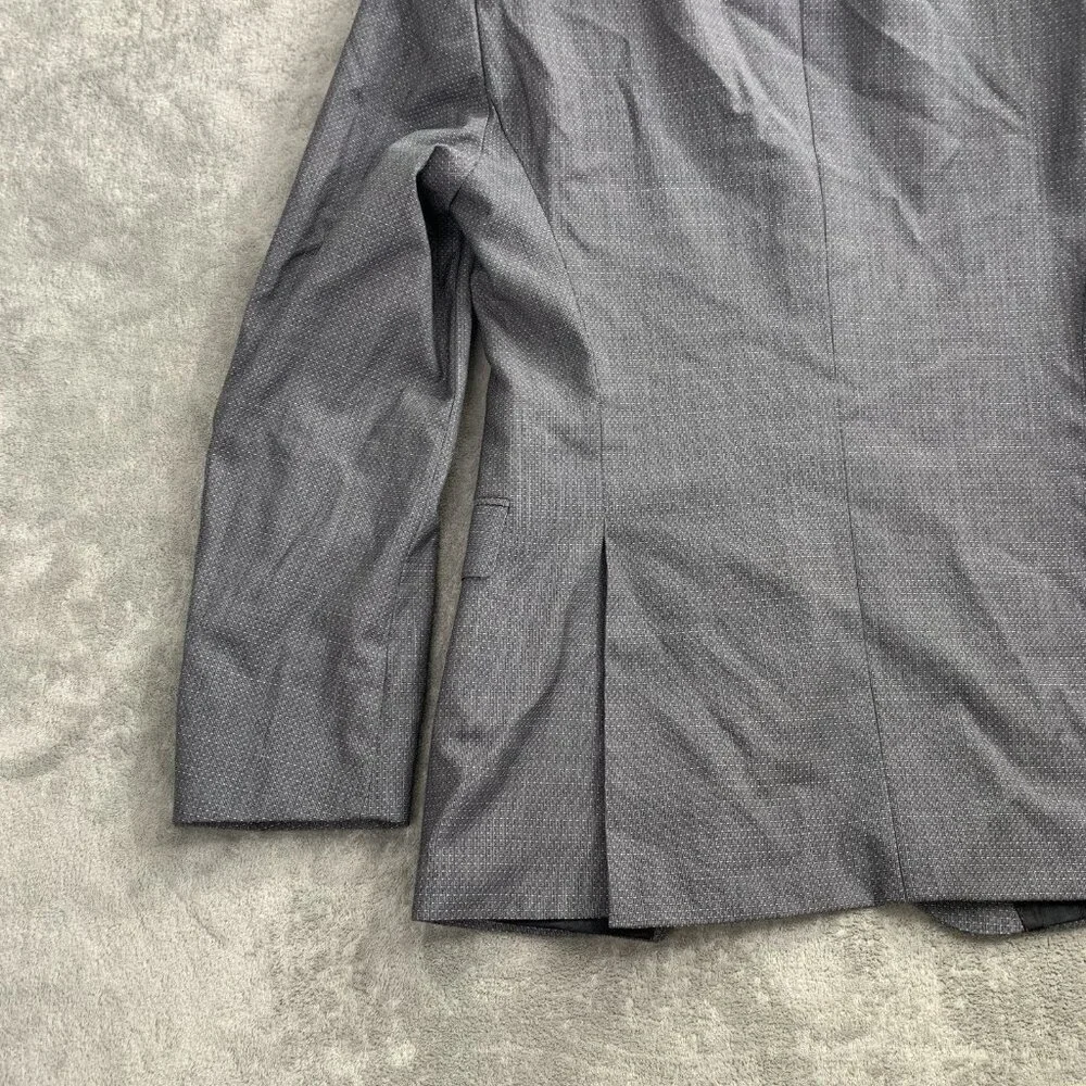 Boss Hugo Blazer Jacket Mens 40 R Jefferey Simmons182 Lanificio Di Tollegno Gray